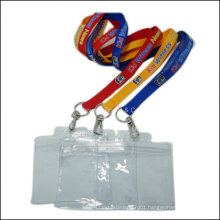 Colorful Logo Polyester Lanyards with PVC Card for Name Card Holder